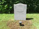 WCY15 – 2’6” Honed Light Grey Ogee style Monolith Headstone, with Outlined Angel designs.