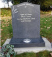WCY20 - 2'6" Honed Dark Grey Ogee top style Headstone, with Wheat Design painted Silver.